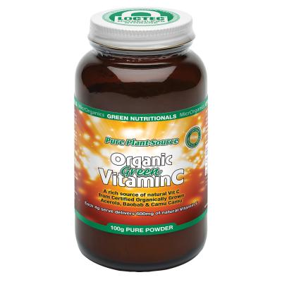 Green Nutritionals Pure Plant-Source Organic Green Vitamin C Powder 100g